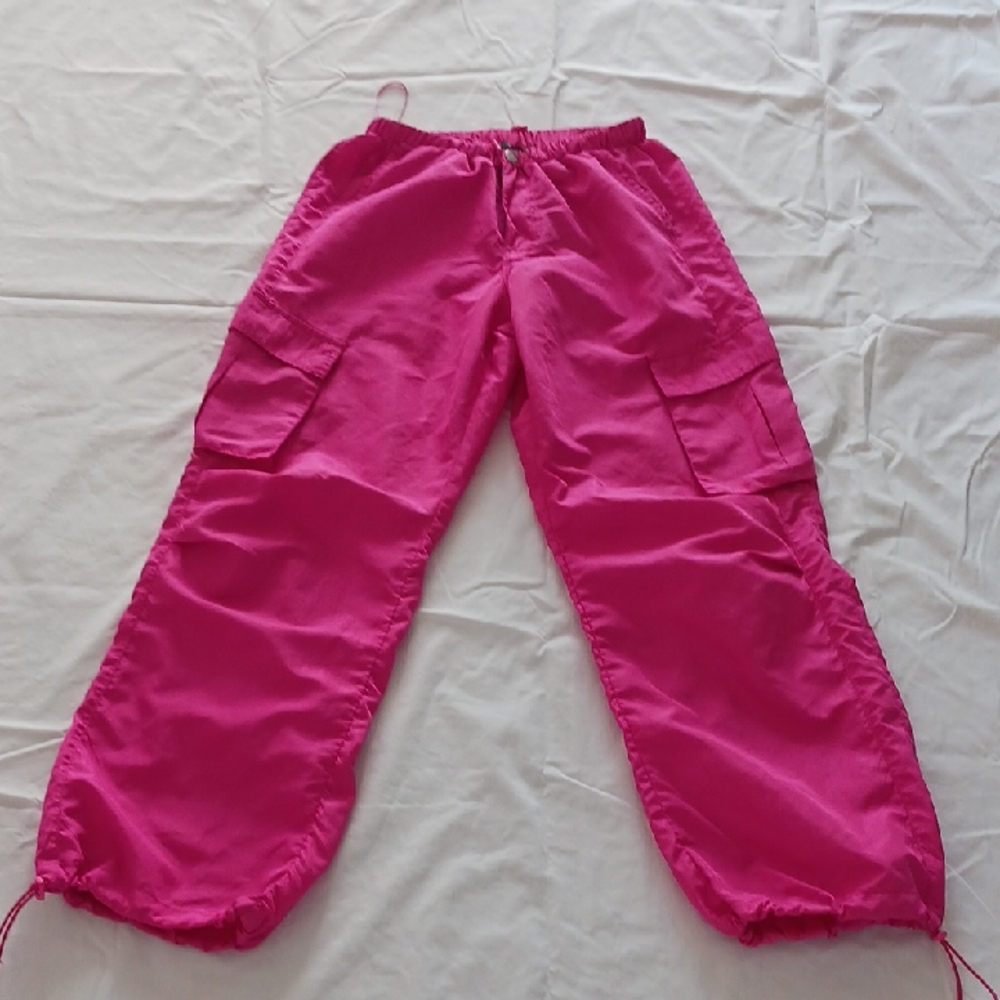 Ladies Pink, Nylon Cargo Pants
